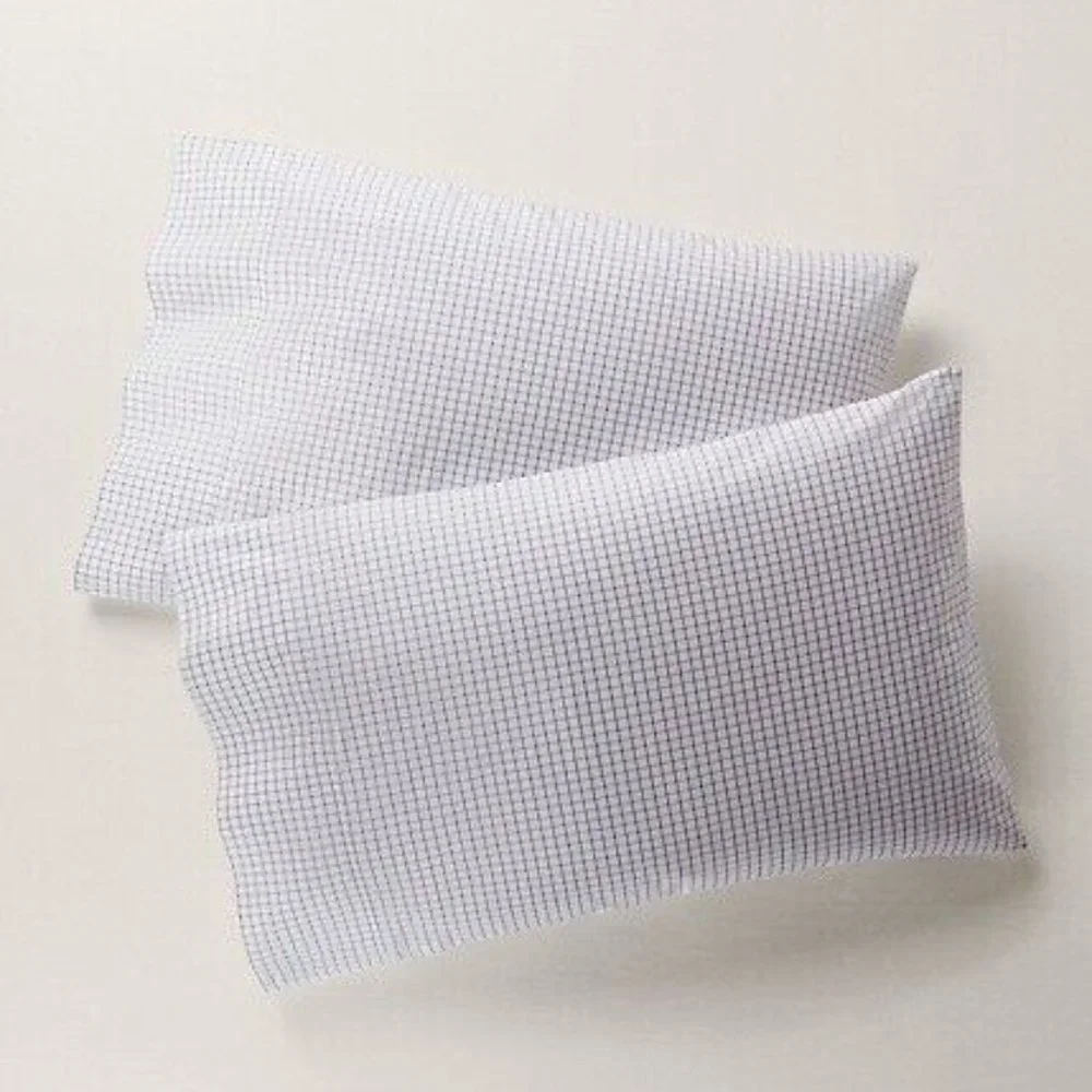 4 Pc Set Ralph Lauren Organic Tattersall King Flat Queen Fitted Pillowcases